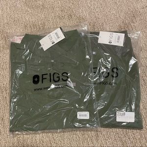 Figs Scrubs Maternity Green Olive Set - NWT